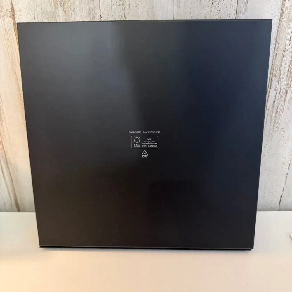 Versace Large Gift Presentation Box Matte Black Lid Silver Medusa Logo